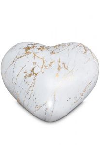 Halvstående hjärturna - Carraramarmor med guldådror - Love Collection