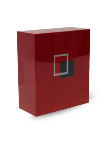 Glasfiberurna 'Square' röd