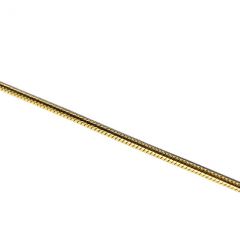 Halsband i rostfritt stål i olika längder | gulplätering | enkel sträng