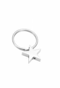 Ädelstål nyckelring askhänge 'Stjärna'