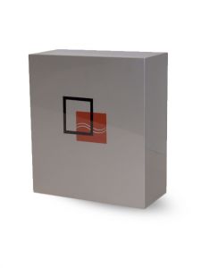 Glasfiberurna 'Square' grå