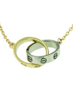 Halsband 'Oval' i 14k bicolor guld