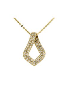 Halsband 'Ornament' i 14k guld med zirkonia stenar