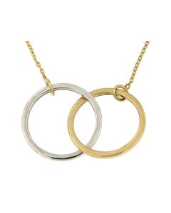 Halsband med circles i 14k bicolor guld