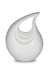 Modern aluminiumurna 'Droppe' vit