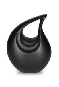 Modern aluminiumurna 'Droppe' svart