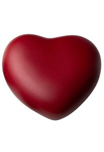 Mini keramikurna 'Hjärt' röd  i olika storlekar