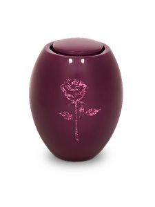 Glasfiberurna med rosa | plommonröd