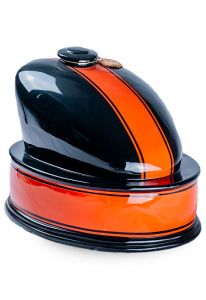 Tankurna för biker 'Black and Orange'