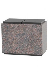Natursten duo urna i olika typer av granit