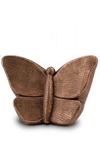 Keramisk konst mini urna fjäril bronsfärgad
