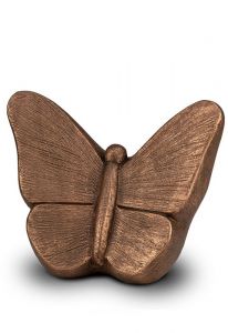 Keramisk konst urna fjäril bronsfärgad