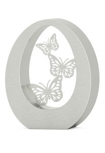 Rostfritt stål urna Oval butterfly