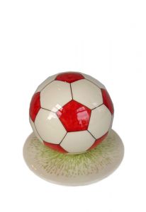 Handmålad fotboll miniurna