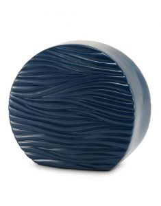 Urna i keramik 'Mjuka vågor' blå