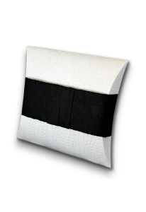 Liten biologisk havsurna för askpridning på vatten - vit med svart band