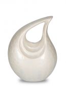Urna av aluminium 'Droppe' högblank beige