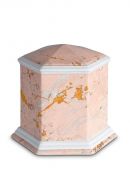 Porslinsurna 'Esagono' | Rosa marmormotiv