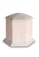 Miniurna i porslin 'Esagono' | Korallrosa relief