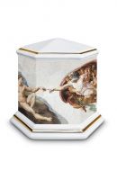 Miniurna i porslin 'Esagono' | Yttersta domen med guldkant