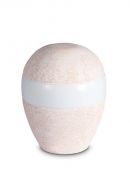 Miniurna i porslin 'Planet' - Korallrosa relief