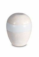 Miniurna i porslin 'Planet' - Beige blommotiv i relief