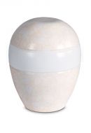Porslinsurna 'Planet' - Beige blommotiv i relief