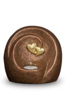 Miniurna för aska ”Evig förening” med ljushållare, för två vuxna