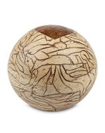 Handgjord urna i keramik "Ares" beige