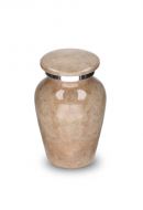 Modern liten urna 'Elegance' i beige naturstenslook