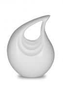 Modern aluminiumurna 'Droppe' vit