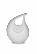 Modern aluminium mini-urna 'Droppe' vit
